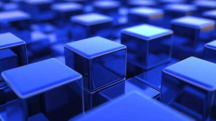 Obraz premium Abstract Blue Cubes Background