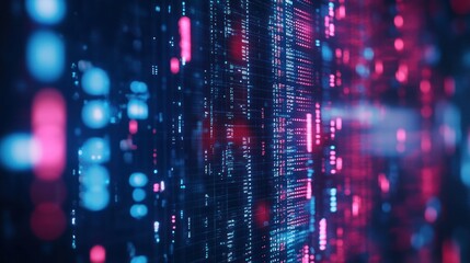 Obraz premium Abstract Digital Binary Code Background