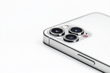 Close-up shot of phone camera lens details