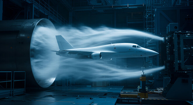 Wind Tunnel Testing an Aircraft Model in High-Speed Airflow
