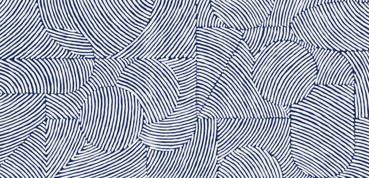 Crafted hand drawn brush line abstract geometric mixed organic pattern, Japanese and Ethnic folk wood carving, engraving, weaving, sculpting textured background for textile, carpet, stationary
