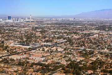 Fototapeta premium Bird's eye view of Las Vegas, NV