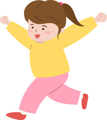 달리는 여자 아이