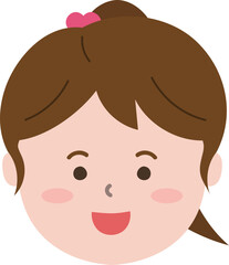 여자 아이 얼굴