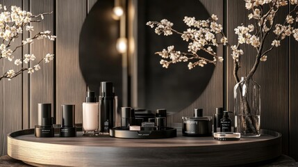 Luxury Bathroom Vanity with Black and White Decor