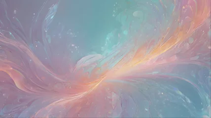 Wall murals abstract fractal background with waves