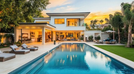 Modern Poolside Luxury Home