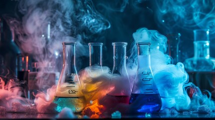 Vibrant Chemistry: Dry Ice Reactions in a Laboratory Setting Ignite Colorful Discoveries and Excitement
