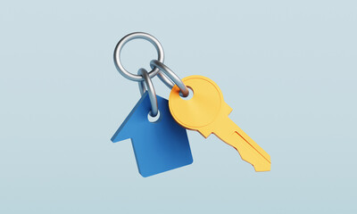 집 열쇠 체인 링 아이콘 House Key Chain Ring Icon
