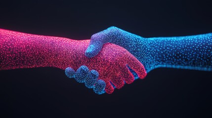 International business networking event with holographic communication