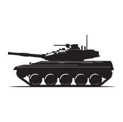 Army tank  silhouette vector illustration