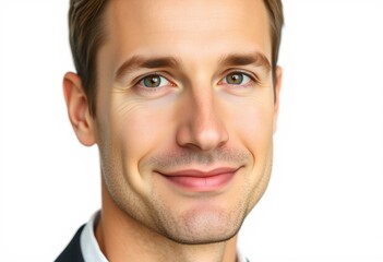 Obraz premium Male portrait on white background