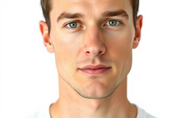 Fototapeta premium Male portrait on white background