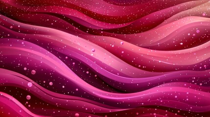 Abstract Pink Wave Background with Sparkling Glitter Texture Design