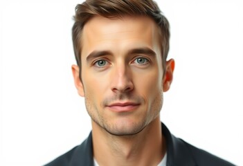 Fototapeta premium Male portrait on white background