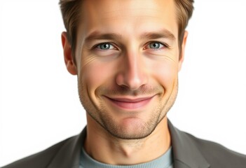 Fototapeta premium Male portrait on white background