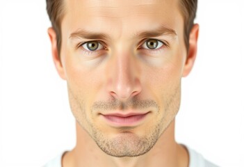 Obraz premium Male portrait on white background