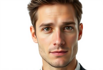 Fototapeta premium Male portrait on white background