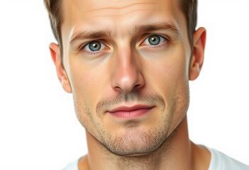 Obraz premium Male portrait on white background