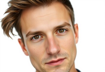 Obraz premium Male portrait on white background