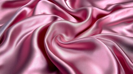 Obraz premium Elegant Pink Silk Fabric Texture: Luxurious Drape and Smooth Surface. Perfect for Fashion Design, Backgrounds, and Beauty Projects.