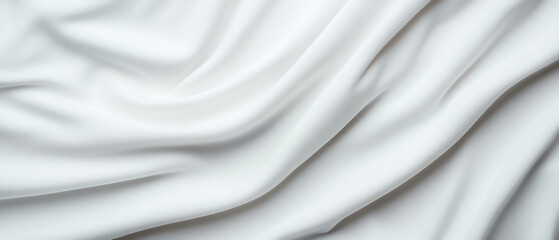 Obraz premium Detailed close-up of soft, flowing white fabric with elegant folds, perfect for backgrounds and textures.