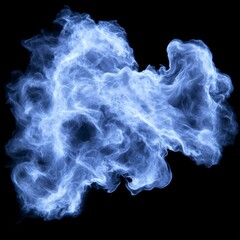 Abstract Blue Cloudlike Shape Design