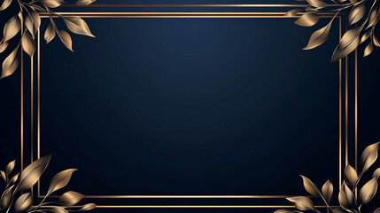 Thin gold elegant frame on dark background. Realistic vector illustration set of luxury golden glitter line with ornament. Abstract geometric wedding card, certificate or book decoration template.