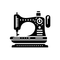 Sewing machine Black & White on Silhouettes background design