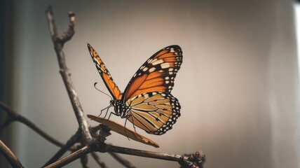 Obraz premium butterfly on a branch