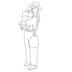 vector illustration of a man