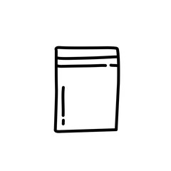 plastic bag line illustration