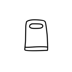 plastic bag line illustration