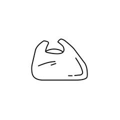 plastic bag line illustration