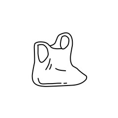 plastic bag line illustration