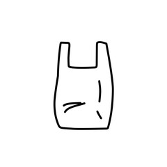 plastic bag line illustration