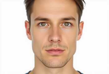 Obraz premium Half-length male portrait isolated on white background