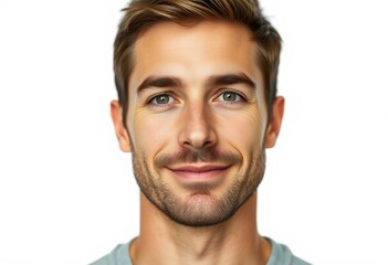 Obraz premium Half-length male portrait on white background