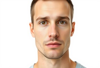 Obraz premium Half-length male portrait on white background