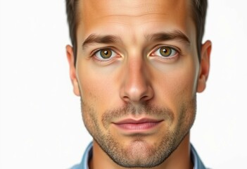 Fototapeta premium Half-length male portrait on white background