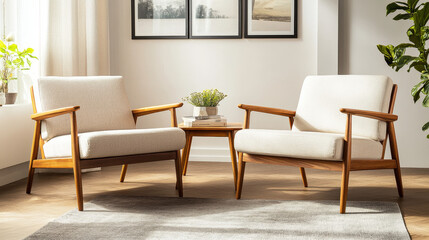 Armchairs for office and home interior isolated on white background. Vector cartoon set of wooden chairs with arms, comfortable seats for living room. Modern and vintage furniture for work and lounge