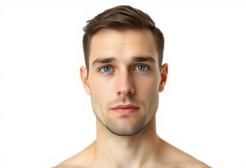 Fototapeta premium Half-length male portrait on white background