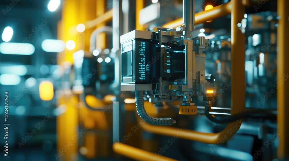 Poster A detailed view of electrical relays and wiring, highlighting the critical components that enable automation and efficient control in modern industrial manufacturing processes.