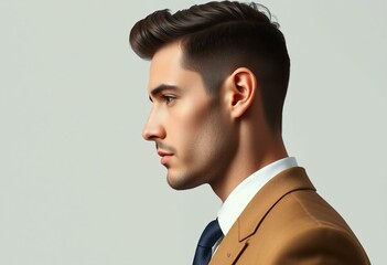 Obraz premium Male portrait in profile