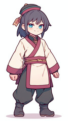 Adorable Child in Traditional Outfit