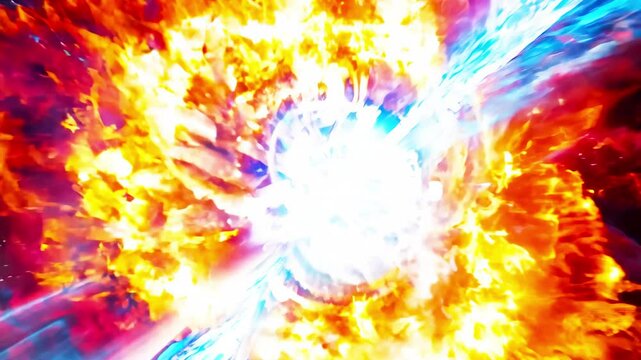 Supernova Explosion with Fiery Blast - Made with Generative AI