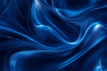 Abstract Blue Silk Swirls, Dark Background, Design Texture