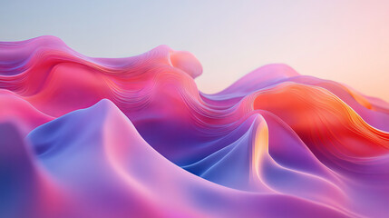 Fototapeta premium Abstract vector color background with transparent waves