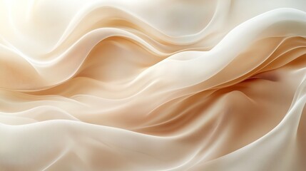 Obraz premium Abstract Beige Blur Clipart with Soft Gradient and Smooth Tones Creating a Minimalist and Elegant Aesthetic Background.