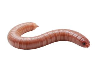 Earth worm isolated
